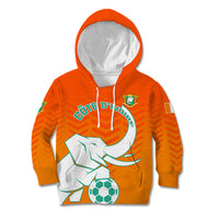Ivory Coast Football Kid Hoodie Go Les Elephants - Wonder Print Shop