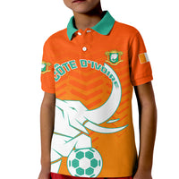 Ivory Coast Football Kid Polo Shirt Go Les Elephants - Wonder Print Shop