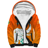 Ivory Coast Football Sherpa Hoodie Go Les Elephants - Wonder Print Shop