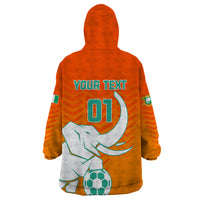 Ivory Coast Football Wearable Blanket Hoodie Go Les Elephants - Wonder Print Shop