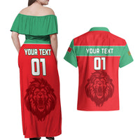 Morocco Football Couples Matching Off Shoulder Maxi Dress and Hawaiian Shirt Go The Atlas Lions - Wonder Print Shop