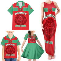 Morocco Football Family Matching Tank Maxi Dress and Hawaiian Shirt Go The Atlas Lions - Wonder Print Shop