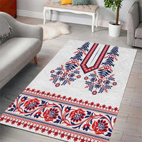 Panama Pollera Traditional Pattern Area Rug