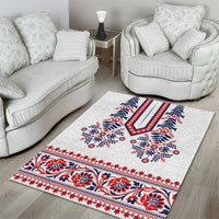 Panama Pollera Traditional Pattern Area Rug