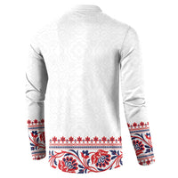 Panama Pollera Traditional Pattern Button Sweatshirt