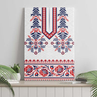 Panama Pollera Traditional Pattern Canvas Wall Art