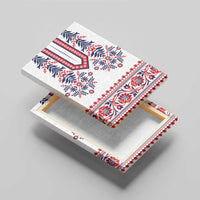Panama Pollera Traditional Pattern Canvas Wall Art