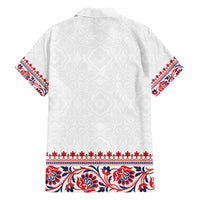 Panama Pollera Traditional Pattern Family Matching Off Shoulder Maxi Dress and Hawaiian Shirt