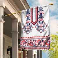 Panama Pollera Traditional Pattern Garden Flag