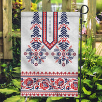 Panama Pollera Traditional Pattern Garden Flag