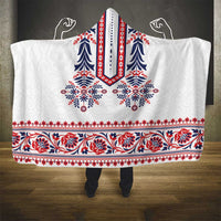 Panama Pollera Traditional Pattern Hooded Blanket