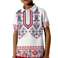 Panama Pollera Traditional Pattern Kid Polo Shirt