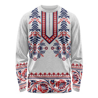 Panama Pollera Traditional Pattern Long Sleeve Shirt