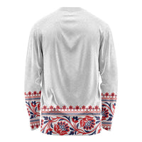 Panama Pollera Traditional Pattern Long Sleeve Shirt