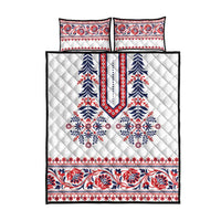 Panama Pollera Traditional Pattern Quilt Bed Set