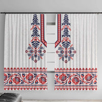 Panama Pollera Traditional Pattern Window Curtain