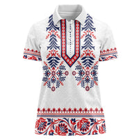 Panama Pollera Traditional Pattern Women Polo Shirt