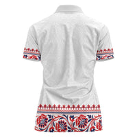 Panama Pollera Traditional Pattern Women Polo Shirt