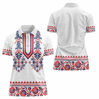 Panama Pollera Traditional Pattern Women Polo Shirt