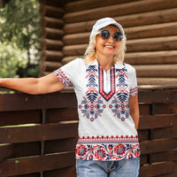 Panama Pollera Traditional Pattern Women Polo Shirt