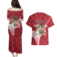 Personalized Canada Ontario Province Couples Matching Puletasi and Hawaiian Shirt Black Bear Flag Stylized