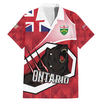 Personalized Canada Ontario Province Family Matching Mermaid Dress and Hawaiian Shirt Black Bear Flag Stylized