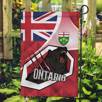Canada Ontario Province Garden Flag Black Bear Flag Stylized