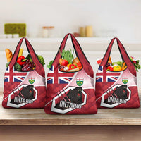 Canada Ontario Province Grocery Bag Black Bear Flag Stylized