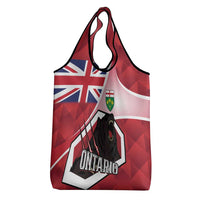 Canada Ontario Province Grocery Bag Black Bear Flag Stylized