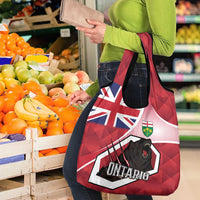Canada Ontario Province Grocery Bag Black Bear Flag Stylized