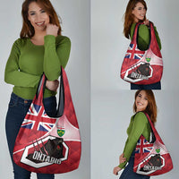 Canada Ontario Province Grocery Bag Black Bear Flag Stylized