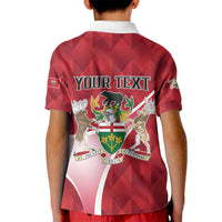 Personalized Canada Ontario Province Kid Polo Shirt Black Bear Flag Stylized
