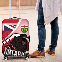Canada Ontario Province Luggage Cover Black Bear Flag Stylized