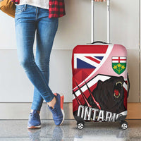 Canada Ontario Province Luggage Cover Black Bear Flag Stylized