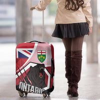 Canada Ontario Province Luggage Cover Black Bear Flag Stylized