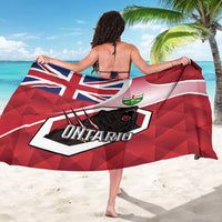 Canada Ontario Province Sarong Black Bear Flag Stylized