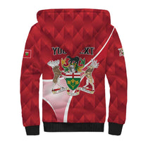 Personalized Canada Ontario Province Sherpa Hoodie Black Bear Flag Stylized