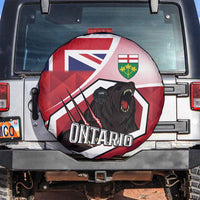 Canada Ontario Province Spare Tire Cover Black Bear Flag Stylized