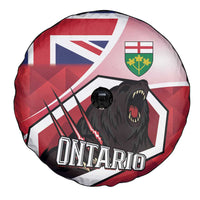 Canada Ontario Province Spare Tire Cover Black Bear Flag Stylized