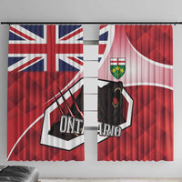 Canada Ontario Province Window Curtain Black Bear Flag Stylized