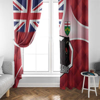 Canada Ontario Province Window Curtain Black Bear Flag Stylized