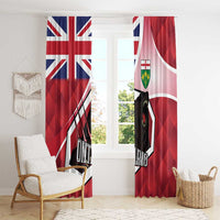Canada Ontario Province Window Curtain Black Bear Flag Stylized