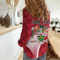 Personalized Canada Ontario Province Women Casual Shirt Black Bear Flag Stylized