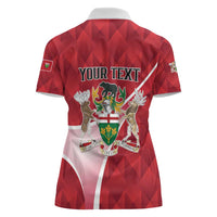 Personalized Canada Ontario Province Women Polo Shirt Black Bear Flag Stylized
