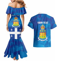 Personalized Canada Quebec Province Couples Matching Mermaid Dress and Hawaiian Shirt Je Me Souviens