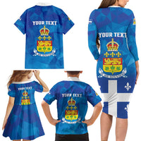 Personalized Canada Quebec Province Family Matching Long Sleeve Bodycon Dress and Hawaiian Shirt Je Me Souviens