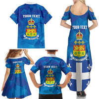 Personalized Canada Quebec Province Family Matching Summer Maxi Dress and Hawaiian Shirt Je Me Souviens