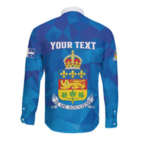 Personalized Canada Quebec Province Long Sleeve Button Shirt Je Me Souviens