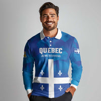 Personalized Canada Quebec Province Long Sleeve Polo Shirt Je Me Souviens
