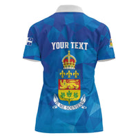 Personalized Canada Quebec Province Women Polo Shirt Je Me Souviens